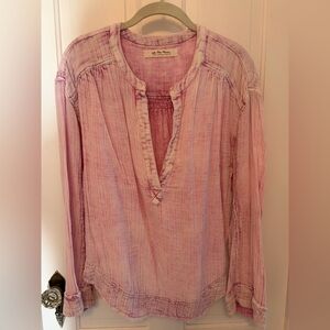 We The Free pink tie dye cotton gauze top size XS